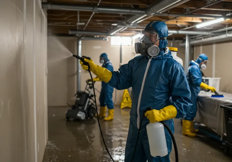 Basement Sanitization and Antimicrobial Treatment process in Lewisville, NC